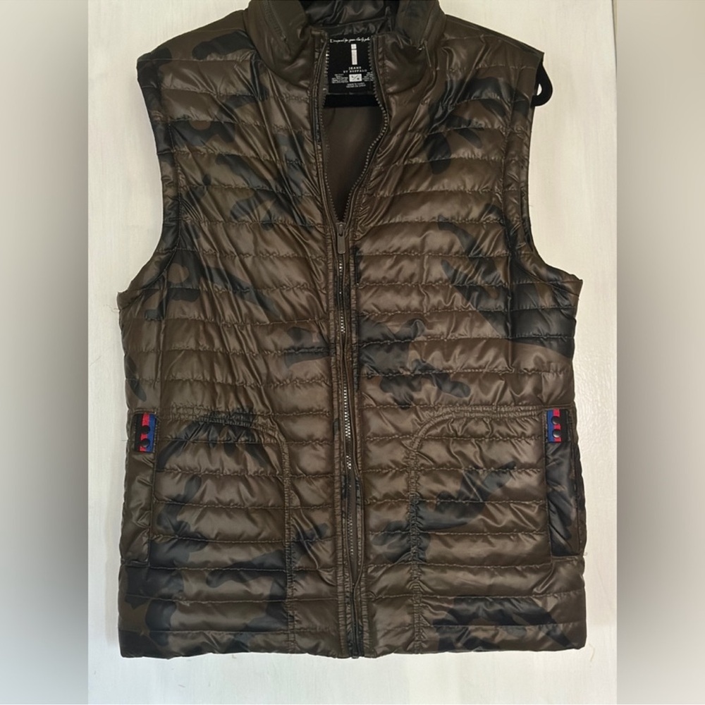 Men's Brown Camouflage Puffer Vest